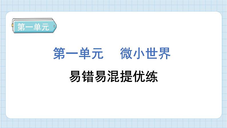 第一单元 微小世界 知识梳理（习题课件）-2024-2025学年六年级上册科学教科版01