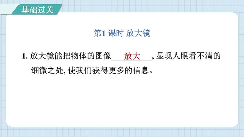 第一单元 微小世界 知识梳理（习题课件）-2024-2025学年六年级上册科学教科版02