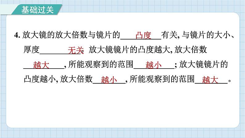 第一单元 微小世界 知识梳理（习题课件）-2024-2025学年六年级上册科学教科版06