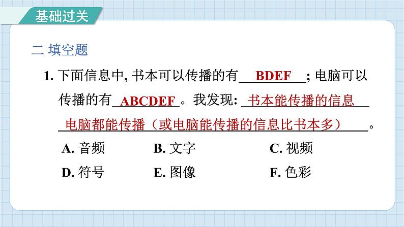 3.7 信息的交流传播（习题课件）-2024-2025学年六年级上册科学教科版08