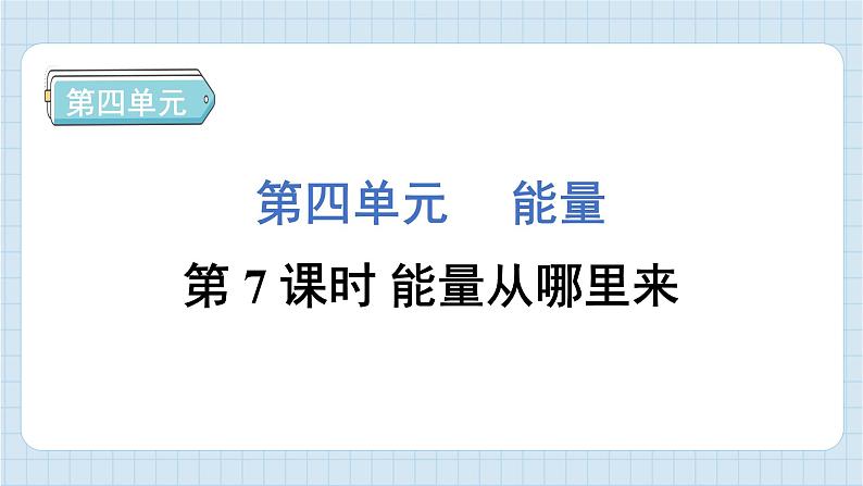 4.7 能量从哪里来（习题课件）-2024-2025学年六年级上册科学教科版第1页