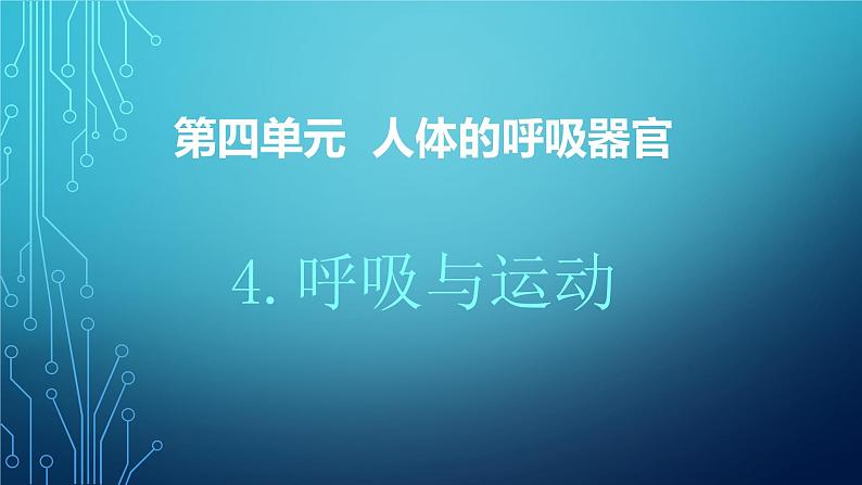 大象版小学科学四上第四单元 人体的呼吸器官4.呼吸与运动 课件第1页