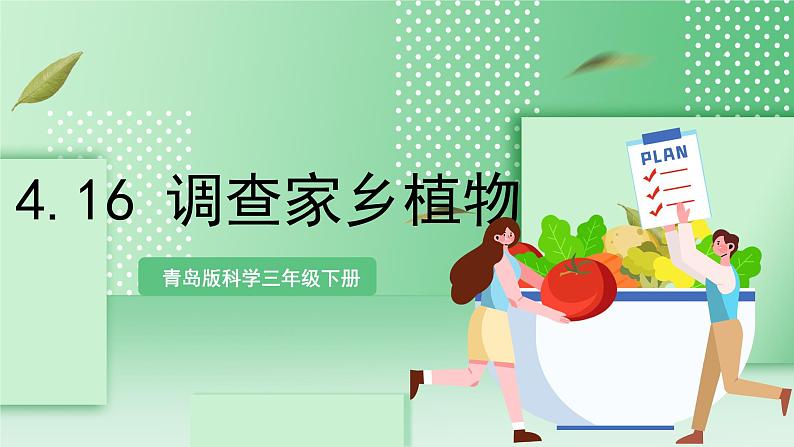 青岛版科学三年级下册  4. 16.调查家乡植物   课件 +视频01