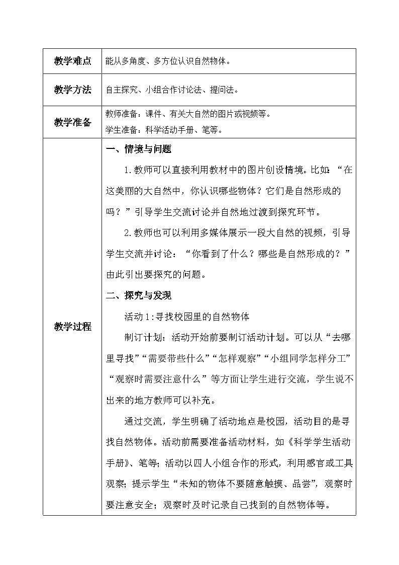 【核心素养】冀教版小学科学二年级上册     4.美丽的大自然    课件ppt+ 教案02