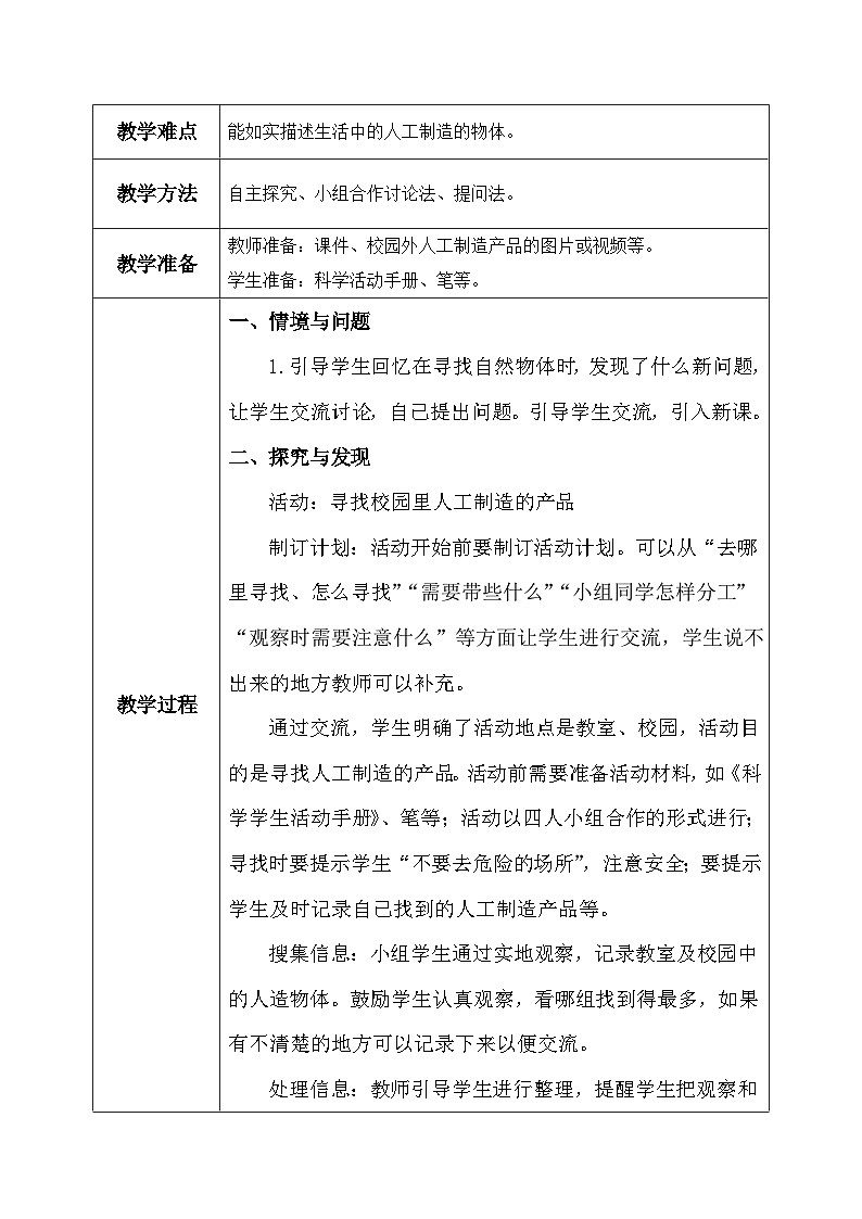 【核心素养】冀教版小学科学二年级上册     5.周围的人工世界    课件ppt+ 教案02