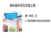 教科版科學(xué)五年級(jí)上冊(cè) 第4課 光的傳播方向會(huì)發(fā)生改變嗎（教學(xué)課件+同步教案）