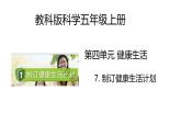 教科版科学五年级上册 第4.7课 制订健康生活计划（教学课件+同步教案）