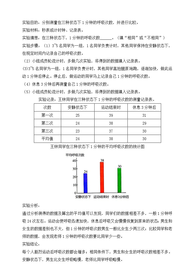 【苏教版】三上科学  5.17运动和呼吸（课件+教案+素材）02