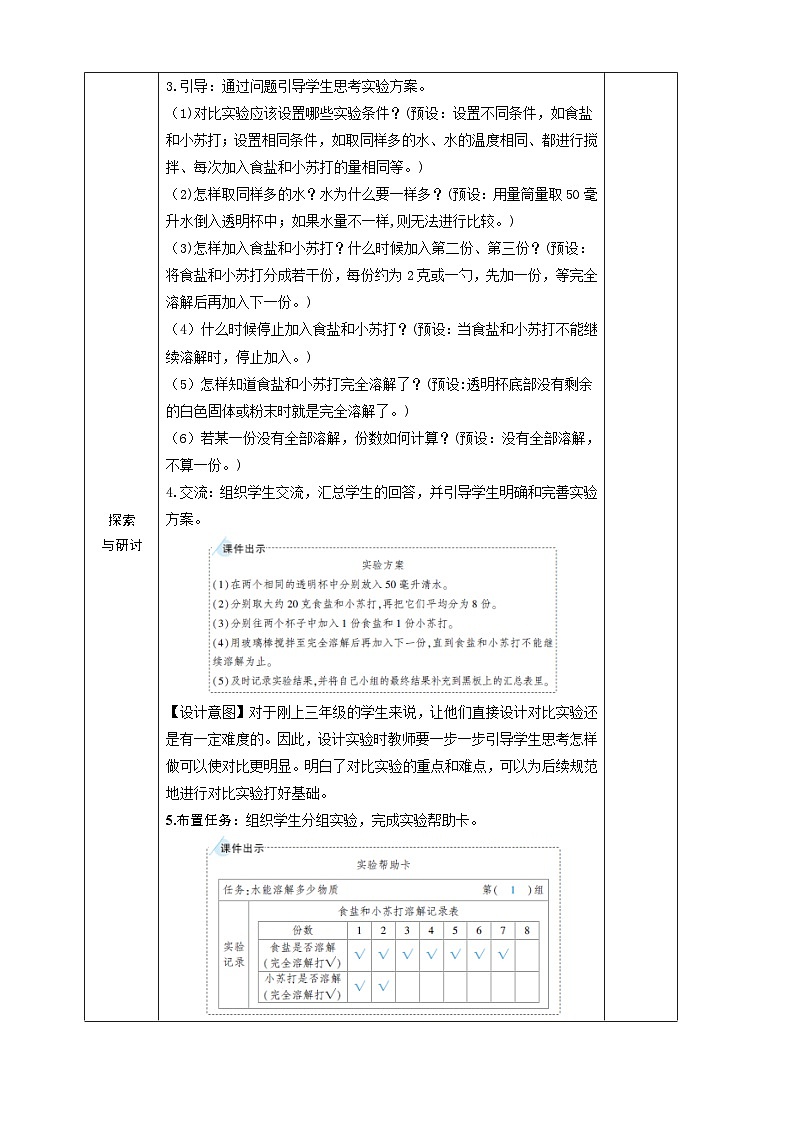 教科版小学三年级上册科学第一单元水第5课水能溶解多少物质[教案]02