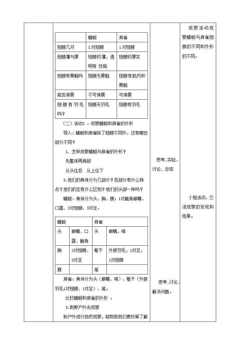 粤教粤科版（2017）科学三年级上册1.2《蜻蜓与麻雀》课件+教案+练习02