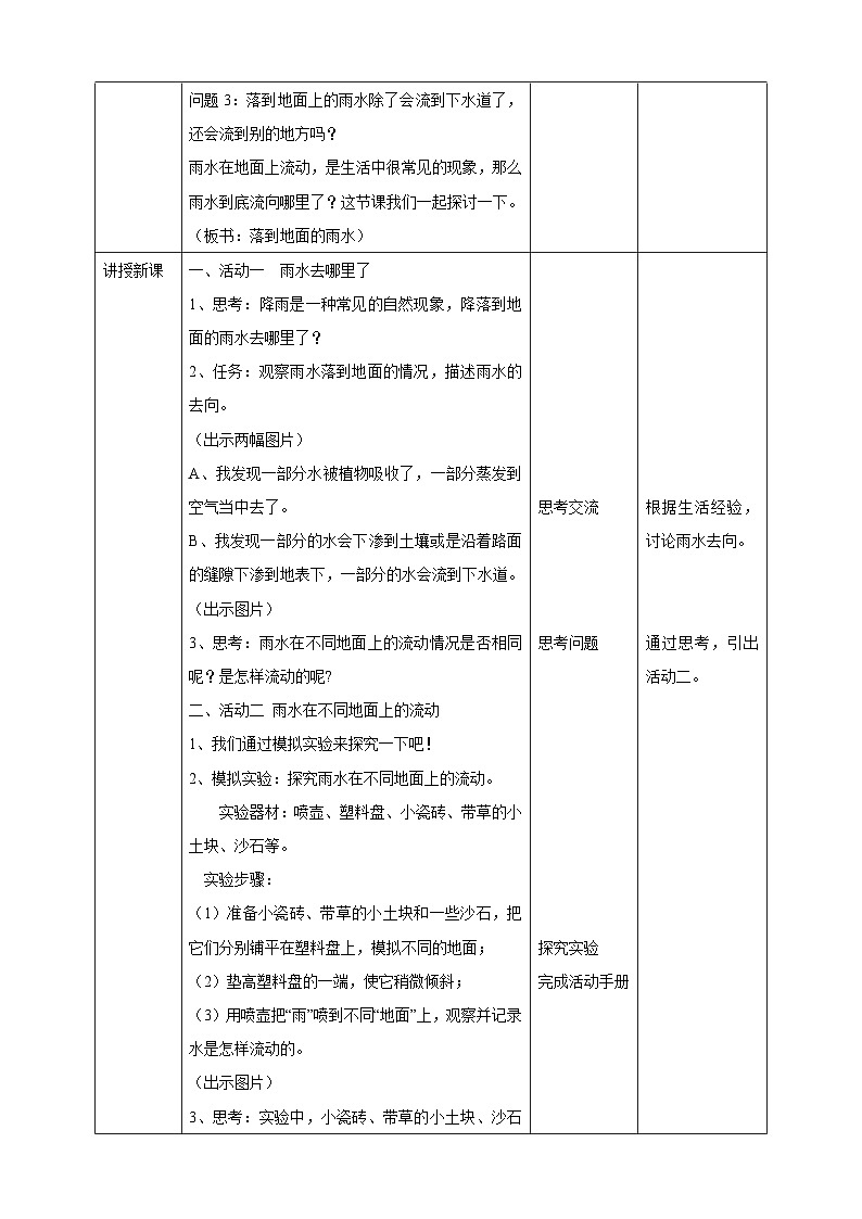 粤教粤科版（2017）科学五年级上册4.21《落到地面的雨水》课件+教案+练习02