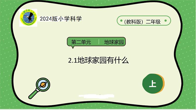 1【2024新教材】教科版科学二年级上册第二单元地球家园2.1地球家园有什么课件01