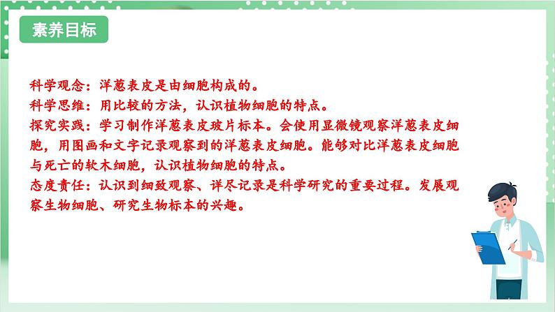 教科版科学六年级上册1.4 《观察洋葱表皮细胞》 教学课件第2页