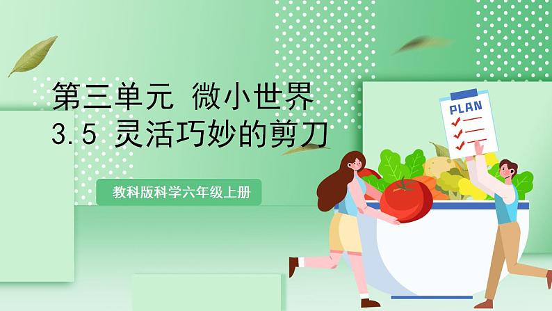 【新课标】教科版科学六年级上册3.5 《灵活巧妙的剪刀》教学课件+教案+素材01