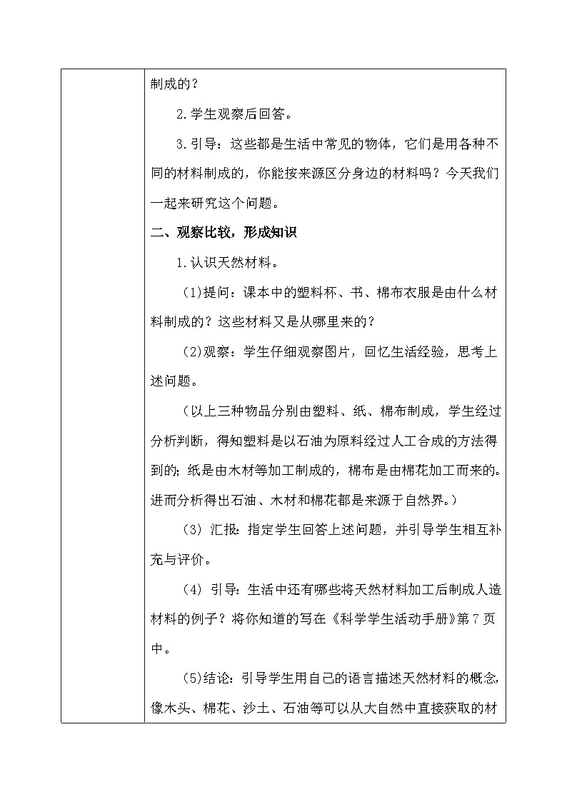 【核心素养】冀教版小学科学三年级上册     6.天然材料和人造材料    课件ppt+ 教案03