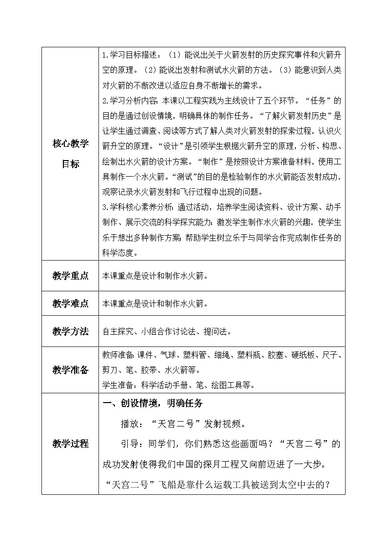 【核心素养】冀教版小学科学三年级上册     19.制作水火箭（一）    课件ppt+ 教案02