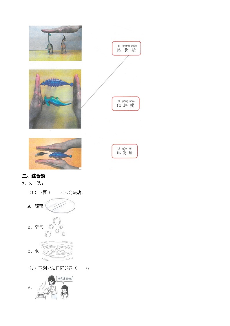 2024年新版教科版一年级上册课时练2.6《观察与比较》03