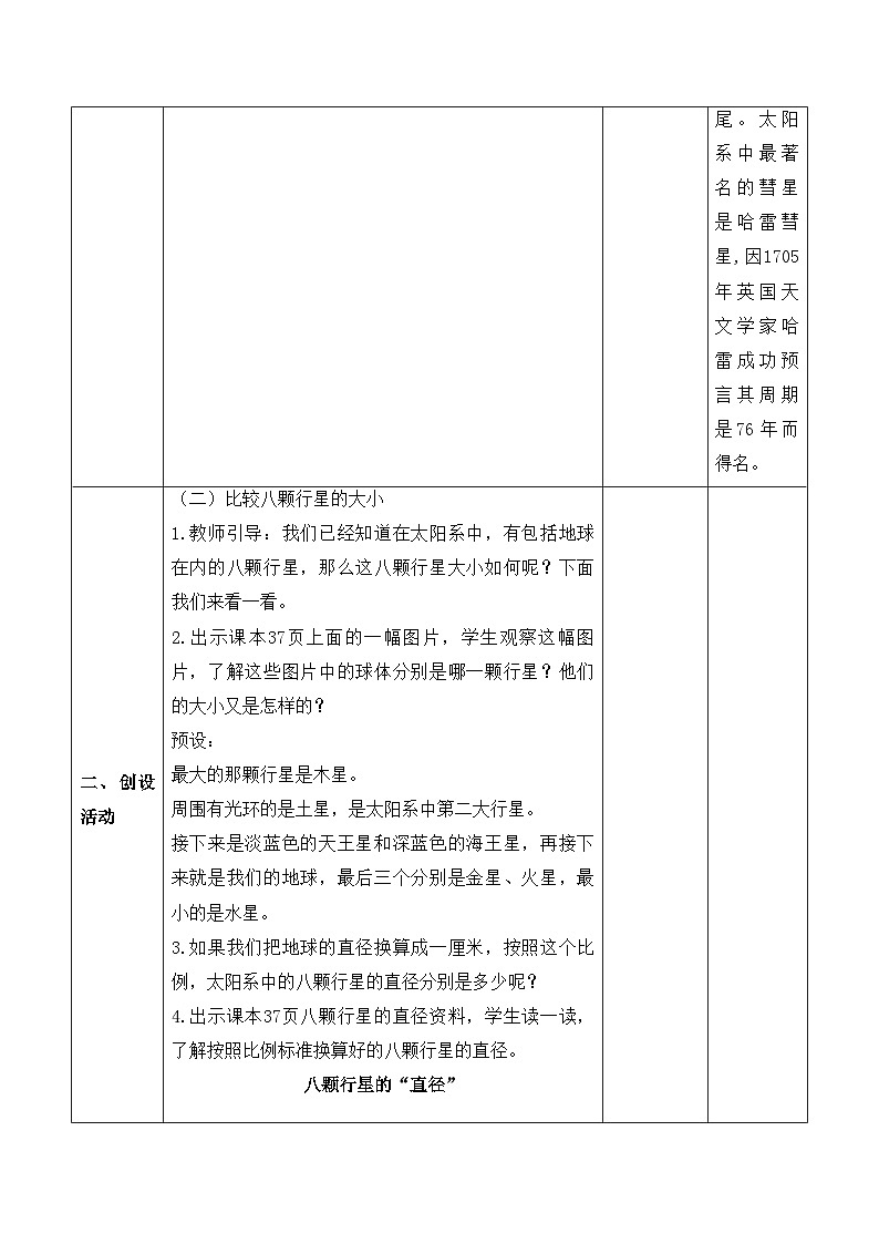 【新课标】苏教版科学六上4.11《太阳系大家族》教案（含练习+反思）第3页