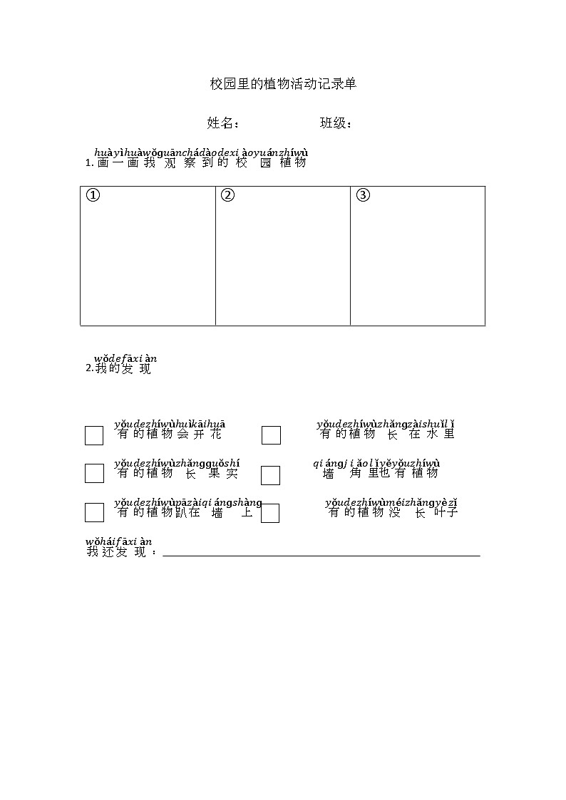 1.6 校园里的植物（课件+教学设计）-2024-2025学年科学一年级上册教科版（2024）01