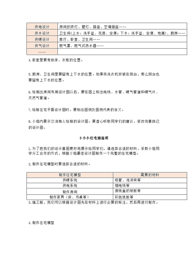 大象版科学六年级上册第五单元 我爱我家 知识点02