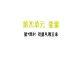 4.7 能量从哪里来（习题课件)-2024-2025学年科学六年级上册教科版