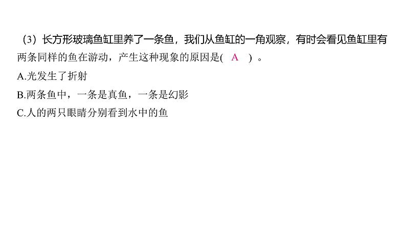 1.4 光的传播方向会发生改变吗（习题课件)-2024-2025学年科学五年级上册教科版03