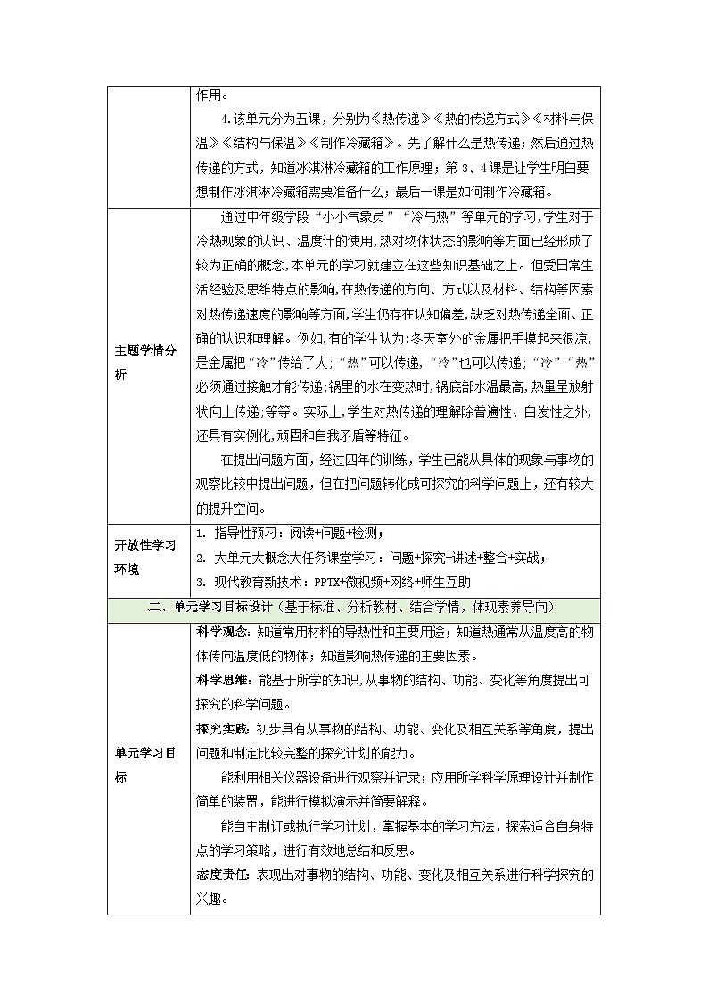 【大单元整体教学】大象版科学五年级上册1.1 热传递 单元整体设计+课时课件+课时教案+素材02