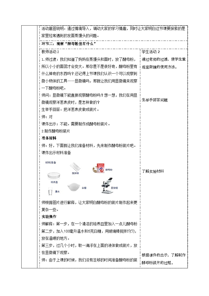 【大单元整体教学】大象版科学六年级上册1.2发面的秘密 单元整体设计+课时课件+课时教案03