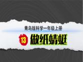 （2024）青岛版科学一年级上册（13）做纸蜻蜓PPT课件