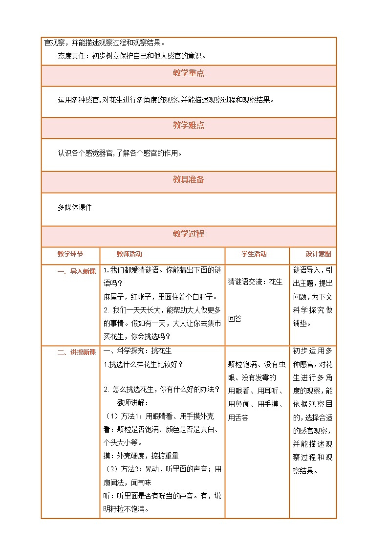 【湘科版】一上科学  1.1《从观察开始》课件+教案02