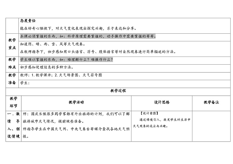 大象版（2017秋）科学二年级上册 1.1变幻的天气（课件+教案）02