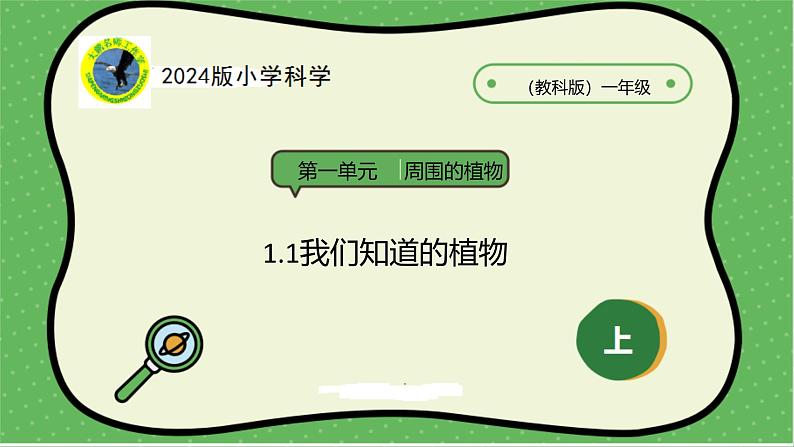 【2024新教材】教科版科学一年级上册第一单元周围的植物1.1我们知道的植物课件01