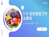【核心素养】教科版科学三年级上册 1.8 它们发生了什么变化（教学课件+同步教案）