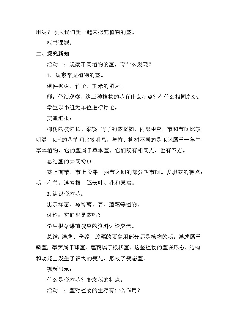 【核心素养】青岛版科学三年级上册 2.7 植物的茎（教学课件+同步教案）02