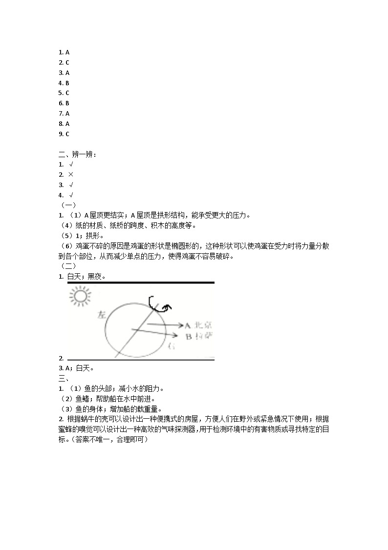 山西省晋中市平遥县2022-2023学年五年级下学期期中科学试题01