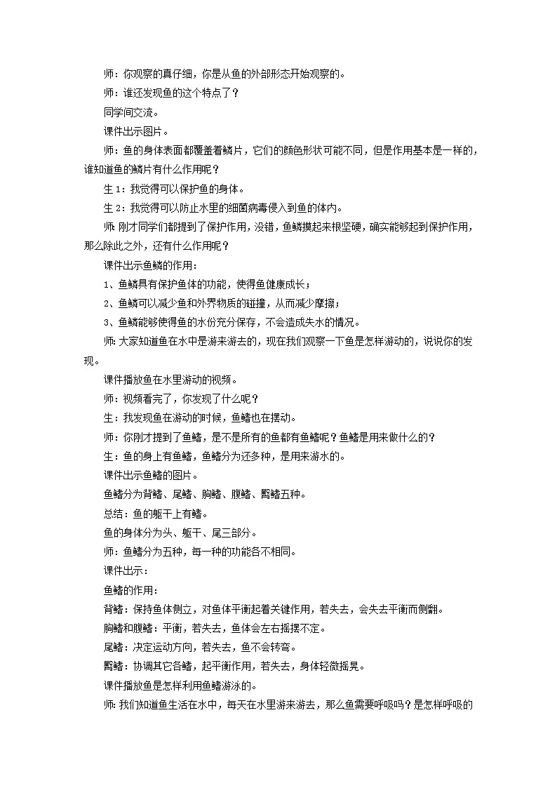 【核心素养】青岛版科学四年级上册 1.2 鱼（教学课件+同步教案）03