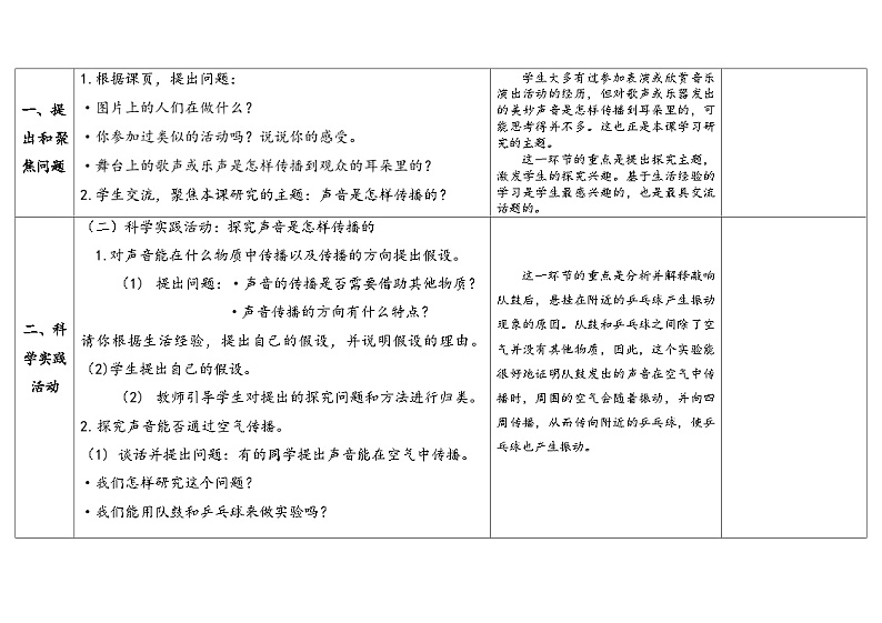 14.声音的传播 （教学设计） 2024-2025学年四年级上册科学人教鄂教版03