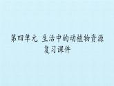 青岛版科学二年级上册 第四单元 生活中的动植物资源 复习课件课件