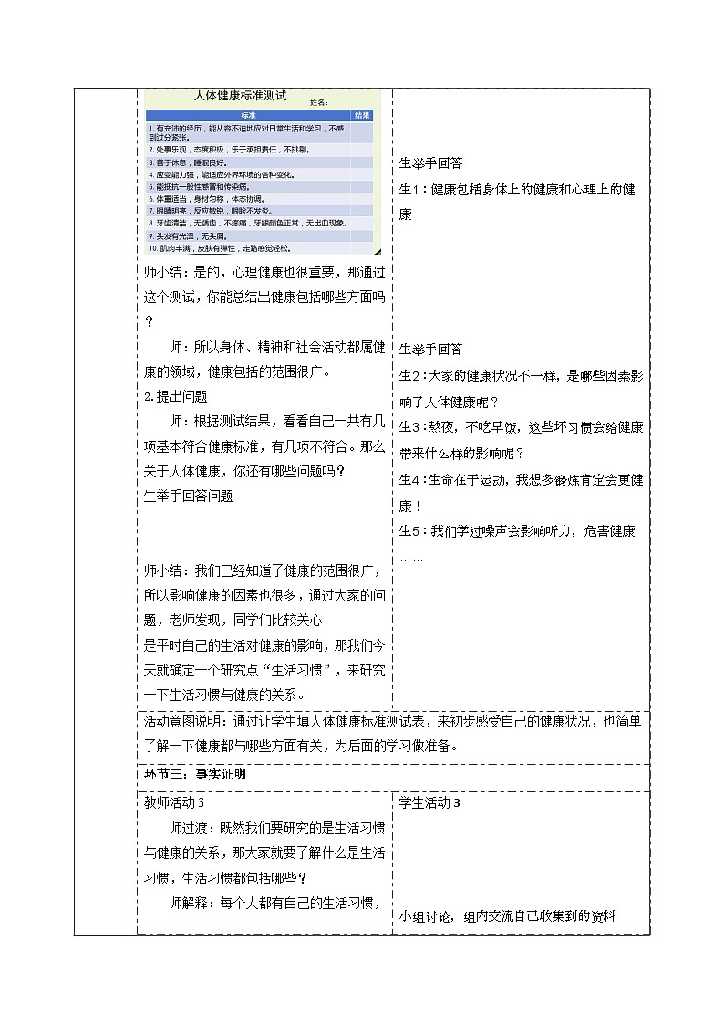 【大单元整体教学】3.2 生活习惯与健康 课时教案第3页