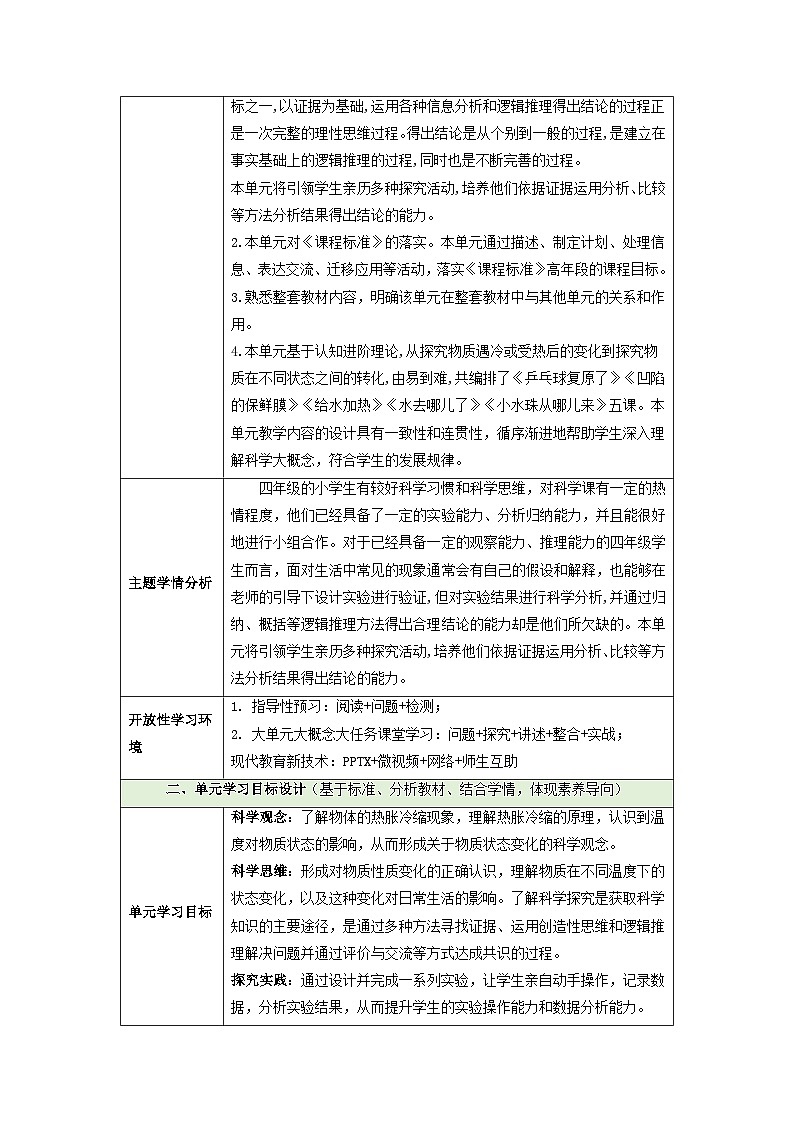 【大单元整体教学】第三单元《冷与热》单元整体设计  第2页