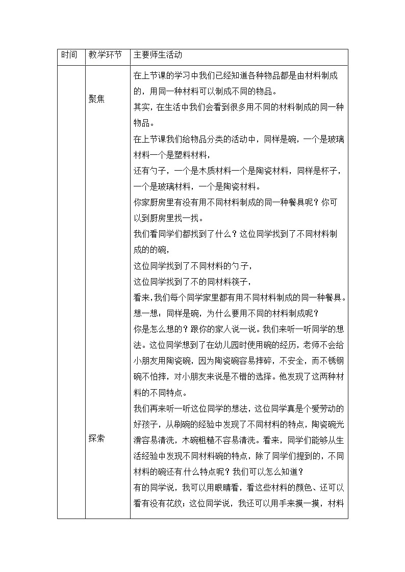 《不同材料的餐具》参考教案第2页