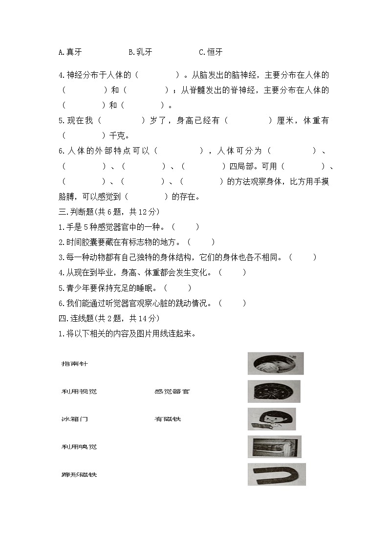 二年级下册科学教科版期末检测（有答案）02