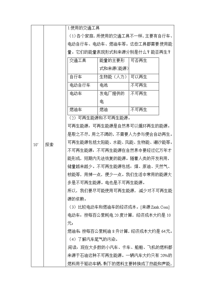 《调查家中使用的能量》教学设计第2页