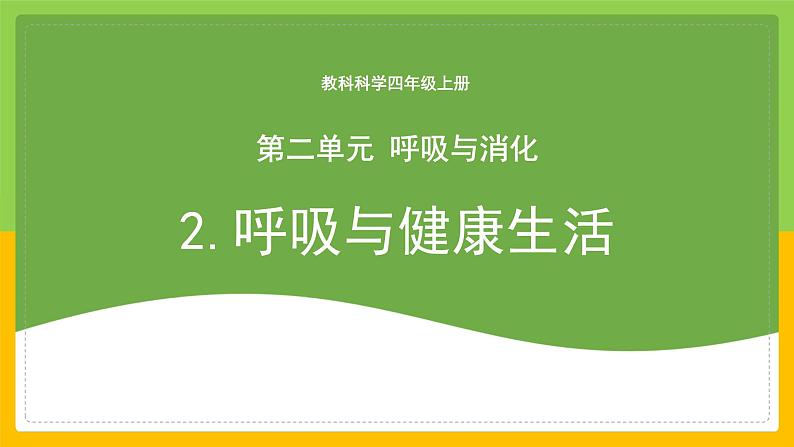 教科版 科学 四上 2.2 《呼吸与健康生活》课件+教案（表格式+教学反思）01