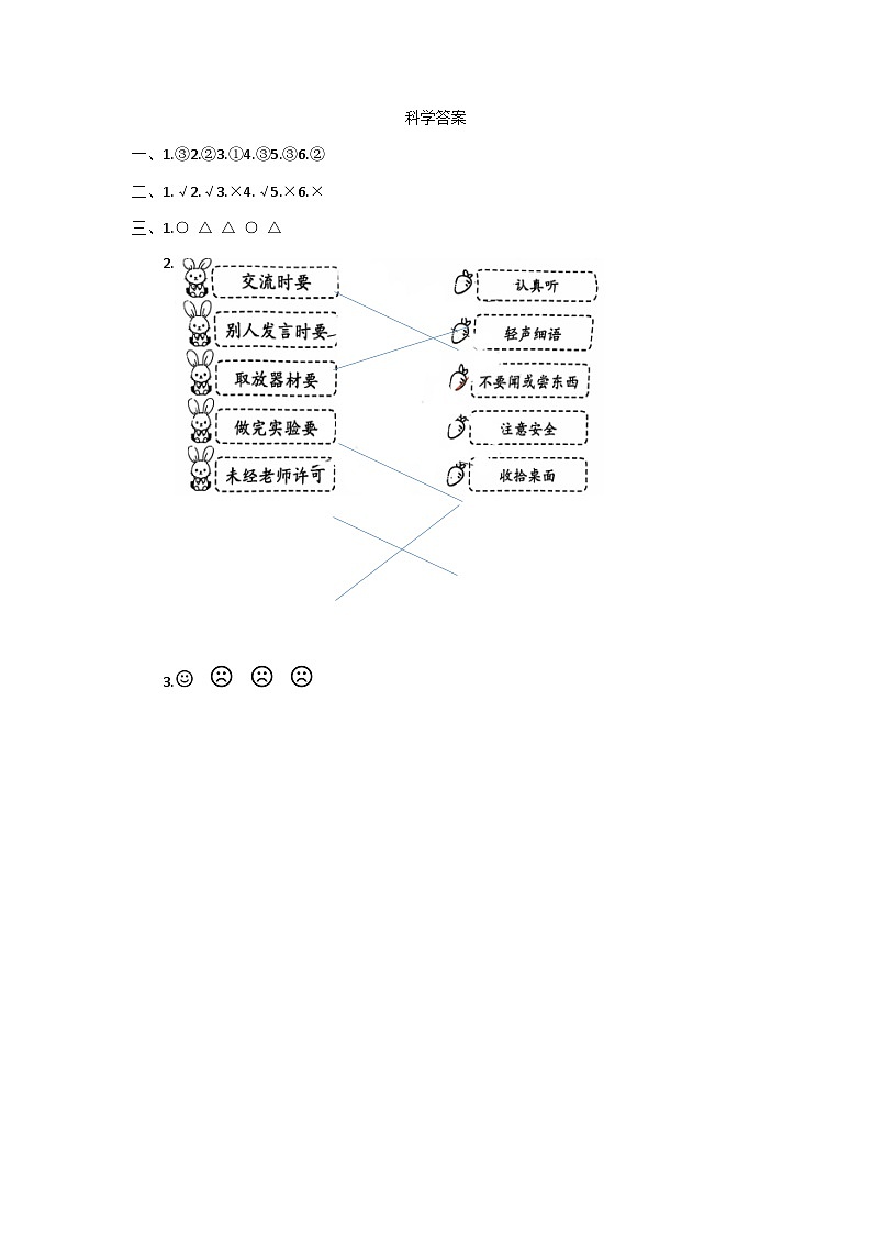山西省晋中市介休2024-2025学年一年级上学期第一次月考科学试卷01