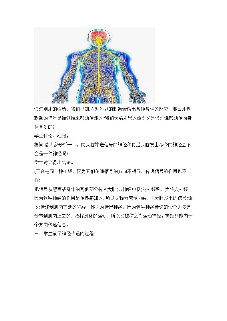 《身体的“联络员”》参考教案第2页