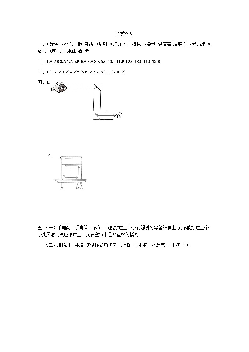 山东省德州市德州经济技术开发区德州市经济技术开发区长河小学、康博小学等2024-2025学年五年级上学期11月期中科学试题01