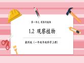 【大单元核心素养】教科版科学一年级上册1.2《观察植物》单元整体设计+课件+教案