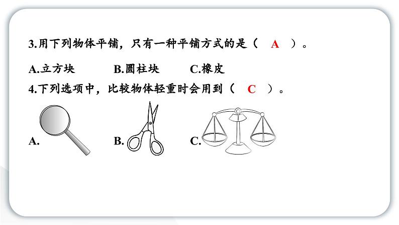 2024教科版科学一年级下册期中测试卷 作业课件ppt第3页