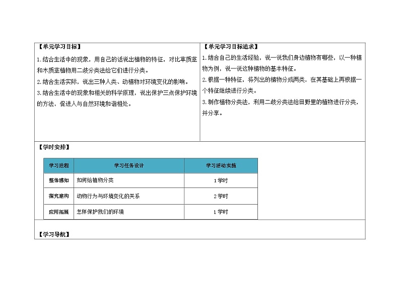 第二单元《生物与环境》教学设计 -2023-2024学年科学六年级下册青岛版第3页